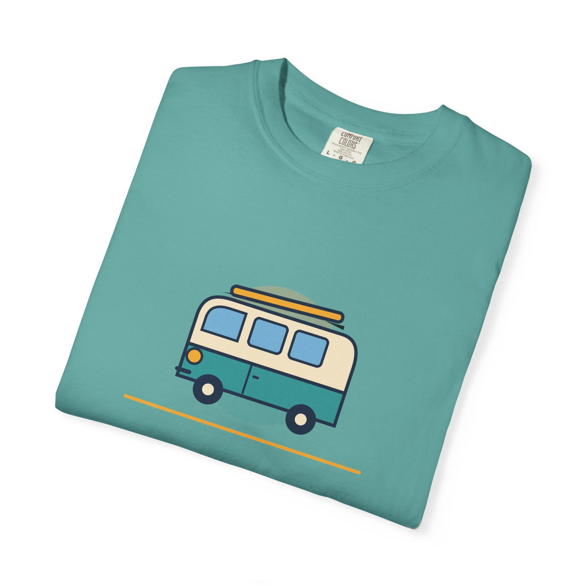 Happy Camper T-Shirt — Retro Campervan Graphic Tee for RV & Camping Lovers