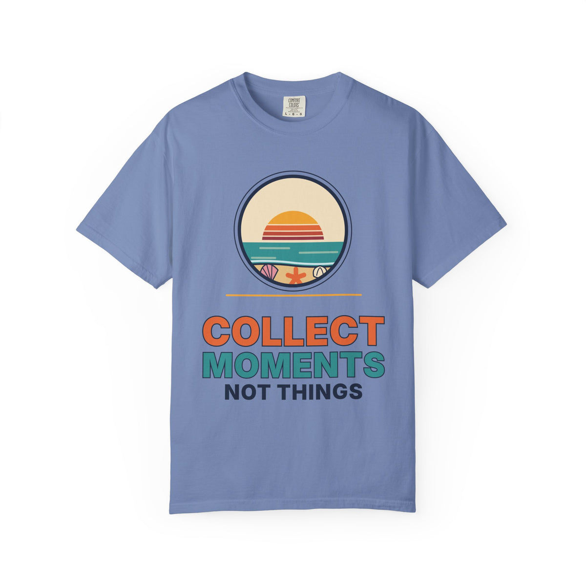 Collect Moments Not Things T-Shirt — Retro Sunset Travel Tee