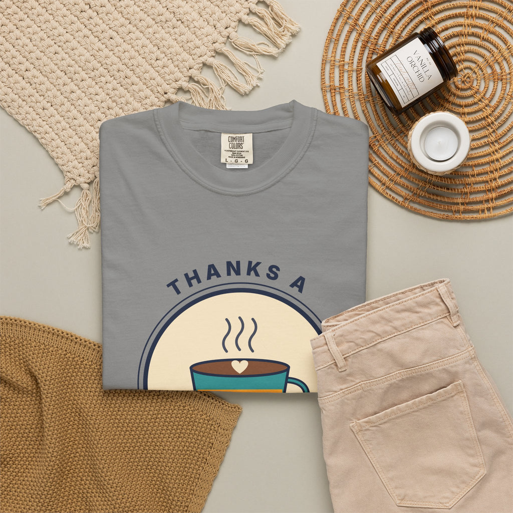 Thanks a Latte Coffee Lover Graphic T-Shirt