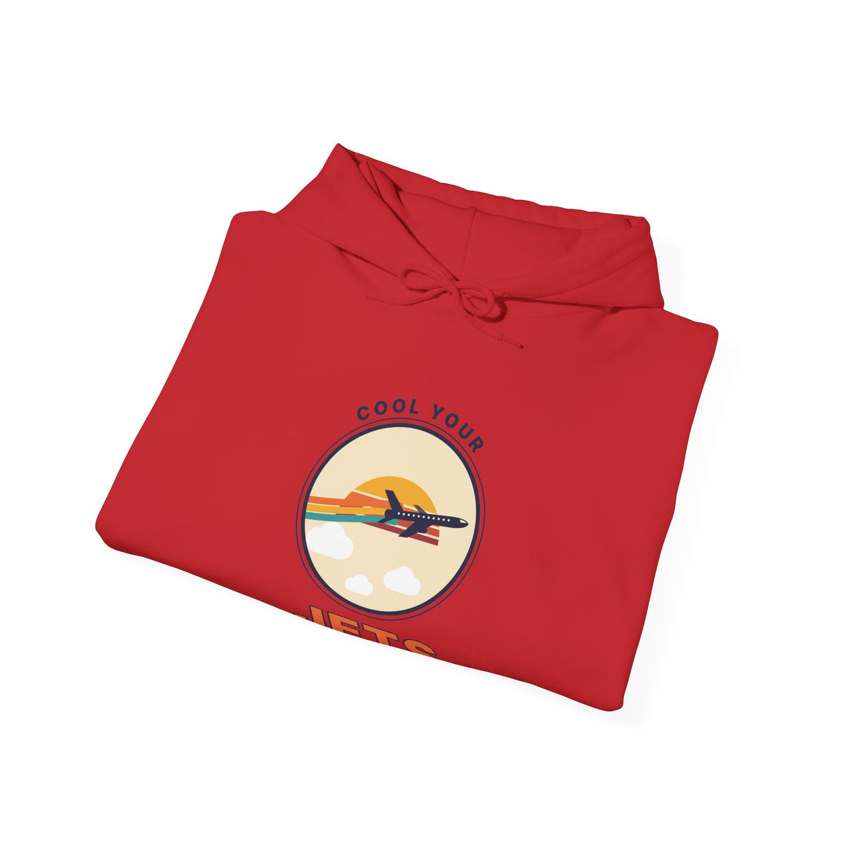 Jets Sunset Hoodie — "Cool Your Jets" Retro Airplane Graphic