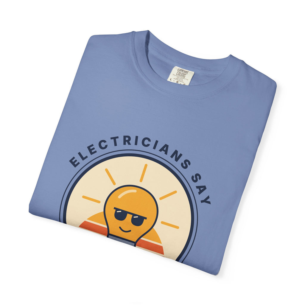 Electrician 'Watt's Up?' T-Shirt — Funny Retro Sunlight Bulb Tee