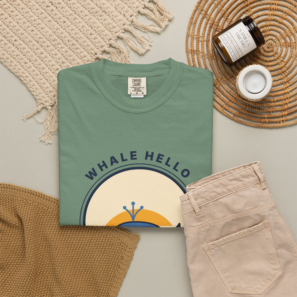 Whale Hello There! Graphic T-Shirt — Cute Retro Whale Tee