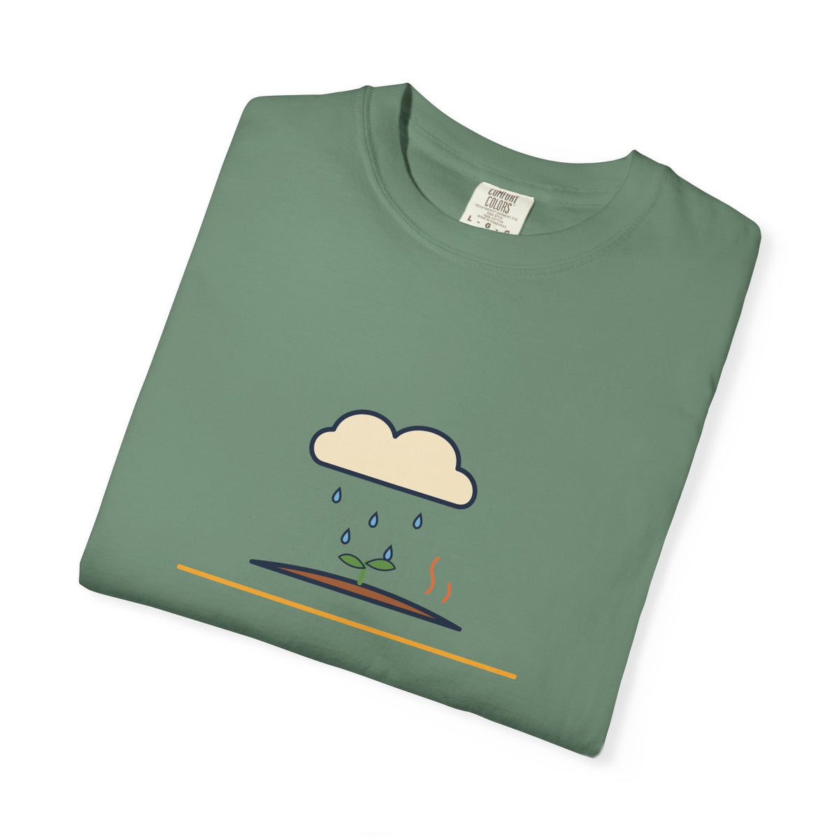 Petrichor Graphic T-Shirt — 'Petrichor: the smell of rain on dry earth' Retro Rain Design