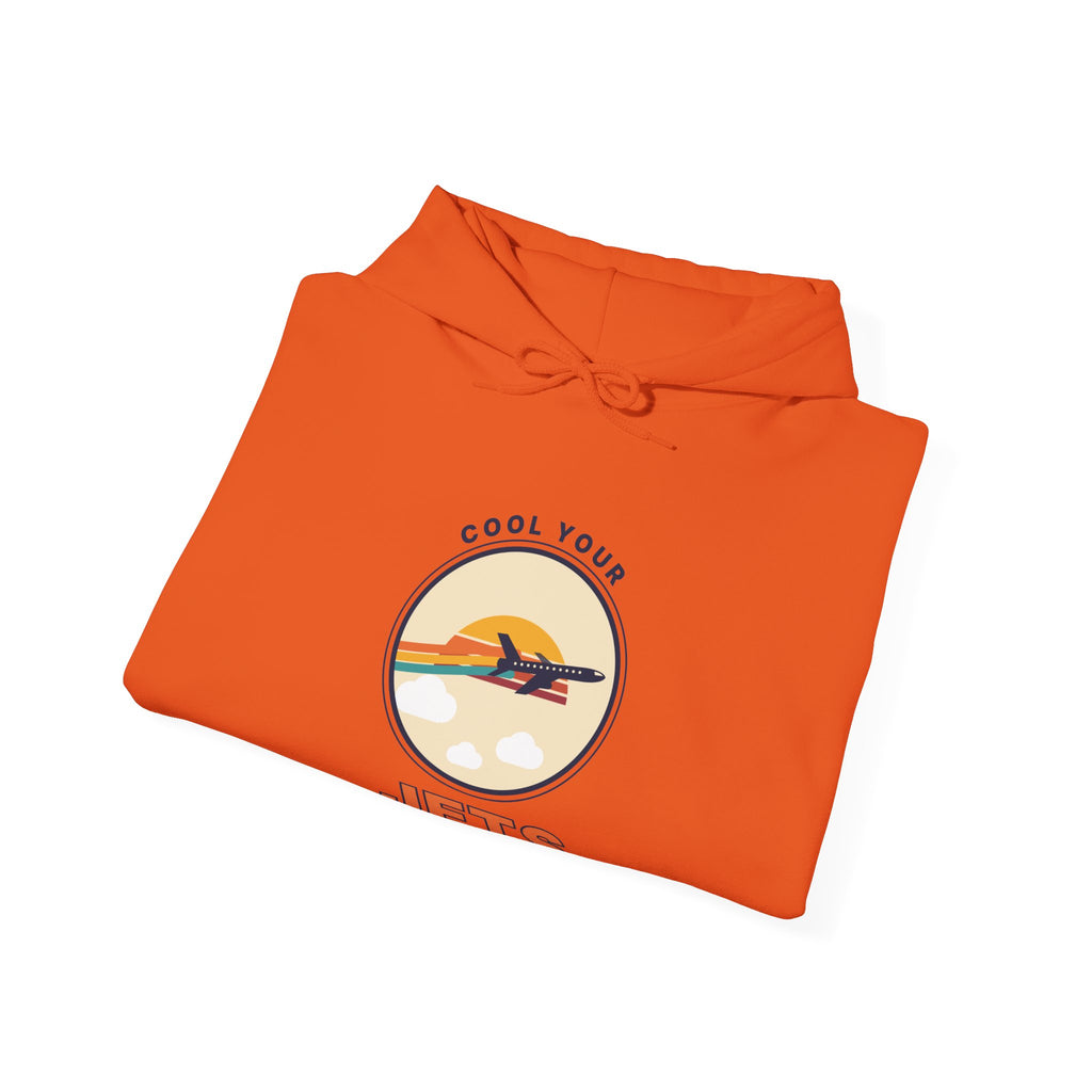 Jets Sunset Hoodie — "Cool Your Jets" Retro Airplane Graphic
