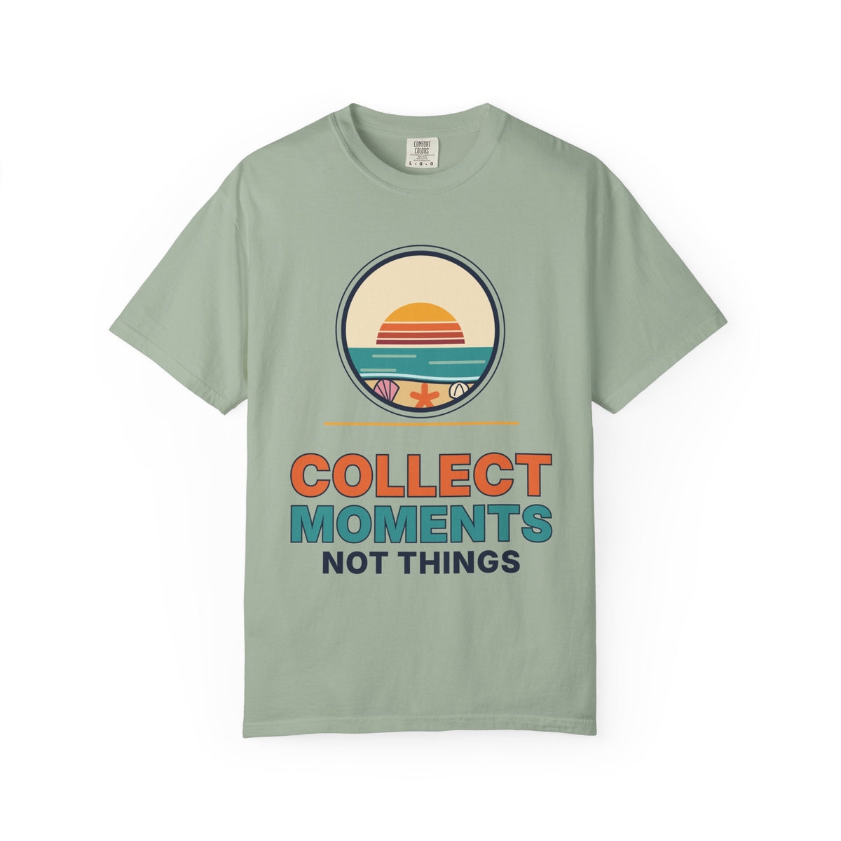 Collect Moments Not Things T-Shirt — Retro Sunset Travel Tee
