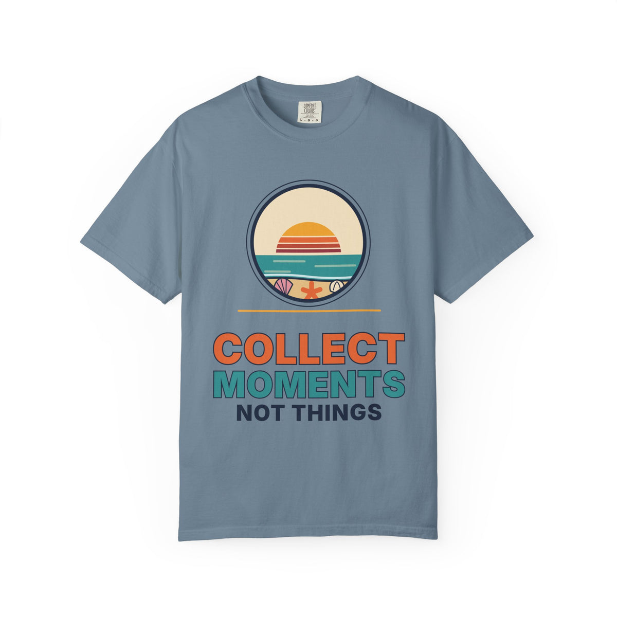 Collect Moments Not Things T-Shirt — Retro Sunset Travel Tee
